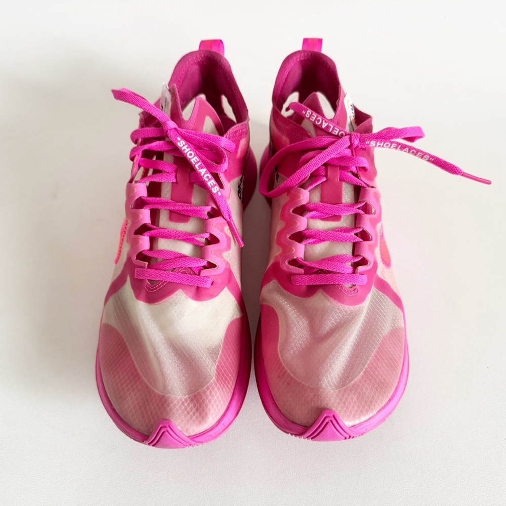 Nike x Off-White Zoom Fly Sneaker Pink US 9.5 AJ4588-600 Streetwear Collector - Picture 6 of 13
